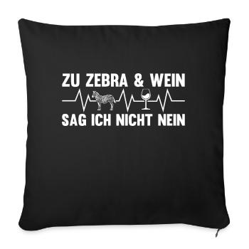 Zebra - Sofakissenbezug 45 x 45 cm - Schwarz - Vorne