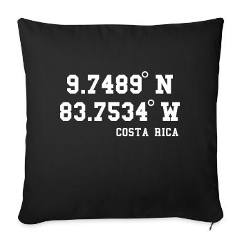 Costa Rica Central America Holidays - Sofa pillowcase 17,3'' x 17,3'' (45 x 45 cm) - black - Front