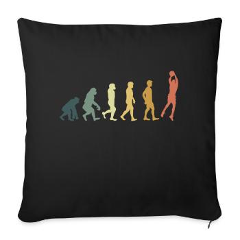 Evolution basketball - Housse de coussin décorative 45 x 45 cm - noir - Devant