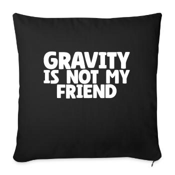 Blessure gravitationnelle Fracture Os Échec Post-Chirurgie Bâillon - Housse de coussin décorative 45 x 45 cm - noir - Devant