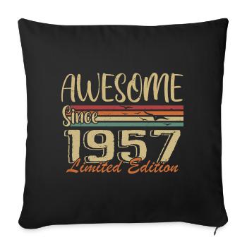 Legends Are Born In 1957 Vintage 1957 - Sofa pillowcase 17,3'' x 17,3'' (45 x 45 cm) - black - Front