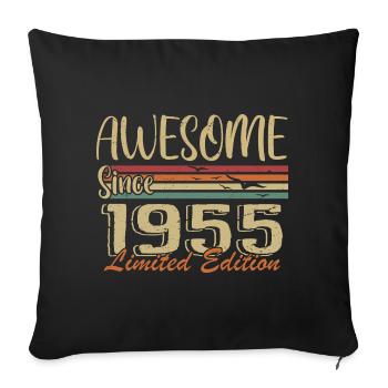 Legends Are Born In 1955 Vintage 1955 - Sofa pillowcase 17,3'' x 17,3'' (45 x 45 cm) - black - Front