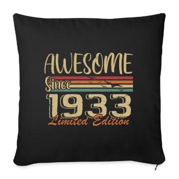 Legends Are Born In 1933 Vintage 1933 - Sofa pillowcase 17,3'' x 17,3'' (45 x 45 cm) - black - Front