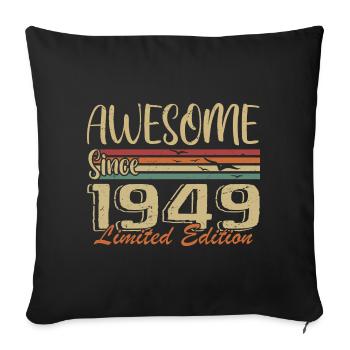 Legends Are Born In 1949 Vintage 1949 - Sofa pillowcase 17,3'' x 17,3'' (45 x 45 cm) - black - Front