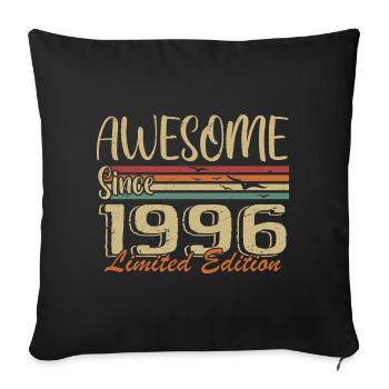 Les légendes sont nées en 1996 Vintage 1996 - Housse de coussin décorative 45 x 45 cm - noir - Devant