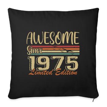 Legends Were Born In 1975 Vintage 1975 - Sofa pillowcase 17,3'' x 17,3'' (45 x 45 cm) - black - Front