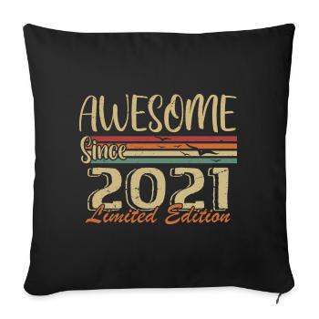 Legends Are Born In 2021 Vintage 2021 - Sofa pillowcase 17,3'' x 17,3'' (45 x 45 cm) - black - Front