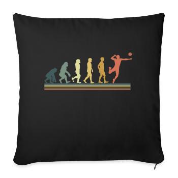 Evolution volleyball - Housse de coussin décorative 45 x 45 cm - noir - Devant
