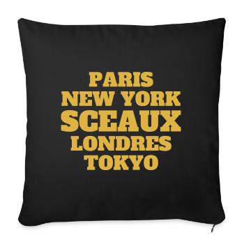Sceaux Style - Unique streets, unique style. - Housse de coussin décorative 45 x 45 cm - noir - Devant