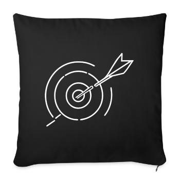 Target Sketch - Sofa pillowcase 17,3'' x 17,3'' (45 x 45 cm) - black - Front
