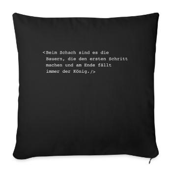 Drôle Drôle Fermier Fermier Dictons - Housse de coussin décorative 45 x 45 cm - noir - Devant