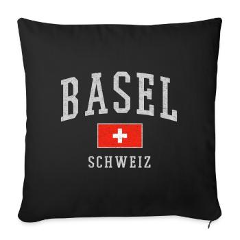 Basel - Sofa pillowcase 17,3'' x 17,3'' (45 x 45 cm) - black - Front