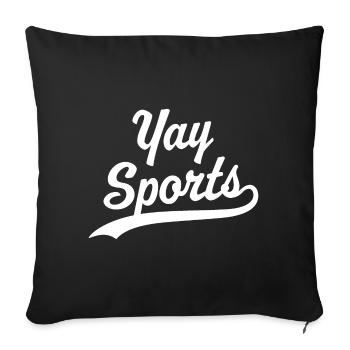 Yay Sports - Sofa pillowcase 17,3'' x 17,3'' (45 x 45 cm) - black - Front