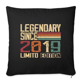 Original 2019 Vintage Geburtstagsgeschenk 2019 - Sofakissenbezug 45 x 45 cm - Schwarz - Vorne