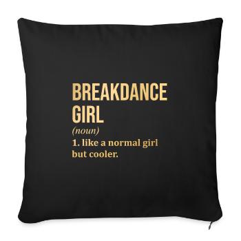 Breakdance - Housse de coussin décorative 45 x 45 cm - noir - Devant