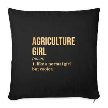 Agriculture Agriculture Agriculture - Housse de coussin décorative 45 x 45 cm - noir - Devant