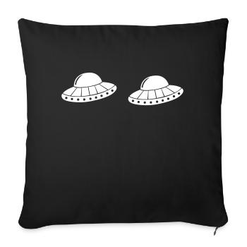 UFO 2 - Sofa pillowcase 17,3'' x 17,3'' (45 x 45 cm) - black - Front