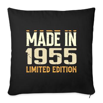 Awesome 1955 Anniversary Gift Since 1955 Retro - Sofa pillowcase 17,3'' x 17,3'' (45 x 45 cm) - black - Front