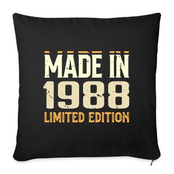 Cadeau Anniversaire 1988 Génial Depuis 1988 Retro - Housse de coussin décorative 45 x 45 cm - noir - Devant