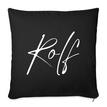 T-shirt Nom Rolf cadeau pour hommes - Housse de coussin décorative 45 x 45 cm - noir - Devant