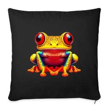 Grenouille - Housse de coussin décorative 45 x 45 cm - noir - Devant