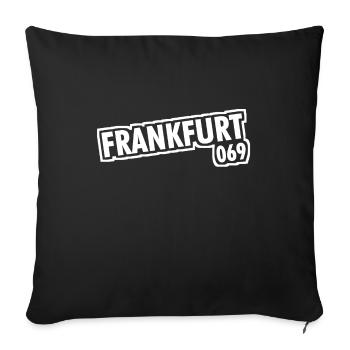 Frankfurt am Main - 069 - Phone Code - Sofa pillowcase 17,3'' x 17,3'' (45 x 45 cm) - black - Front
