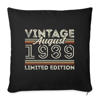 August 1989 Legend since August 1989 Vintage 1989 - Sofa pillowcase 17,3'' x 17,3'' (45 x 45 cm) - black - Front