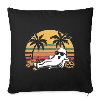 Vintage Sunset Ghost - Sofa pillowcase 17,3'' x 17,3'' (45 x 45 cm) - black - Front