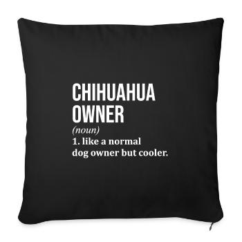 Chihuahua - Housse de coussin décorative 45 x 45 cm - noir - Devant