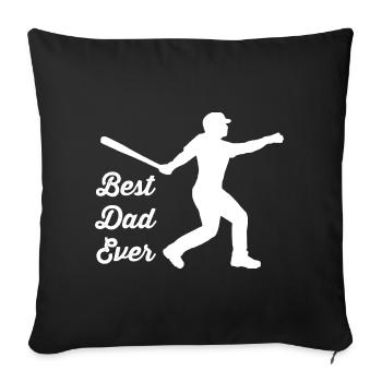Base-ball - Housse de coussin décorative 45 x 45 cm - noir - Devant