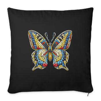 Butterfly: Artistic design for nature lovers - Sofa pillowcase 17,3'' x 17,3'' (45 x 45 cm) - black - Front