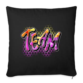 team - Sofa pillowcase 17,3'' x 17,3'' (45 x 45 cm) - black - Front
