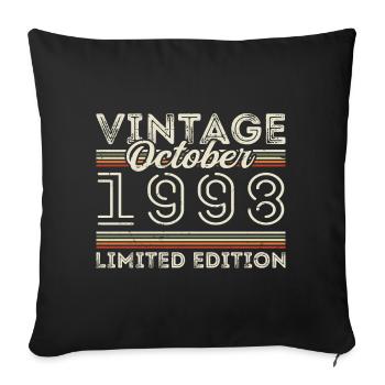 Oktober 1998 Geburtstag October 1998 Birthday Gift - Sofa pillowcase 17,3'' x 17,3'' (45 x 45 cm) - black - Front