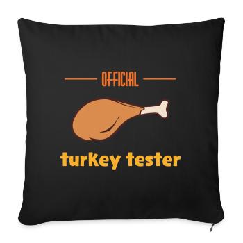 Türkei-Tester - Sofakissenbezug 45 x 45 cm - Schwarz - Vorne