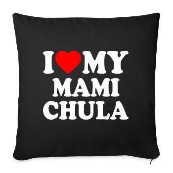I love my mami chula - Housse de coussin décorative 45 x 45 cm - noir - Devant