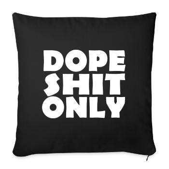 merde - Housse de coussin décorative 45 x 45 cm - noir - Devant