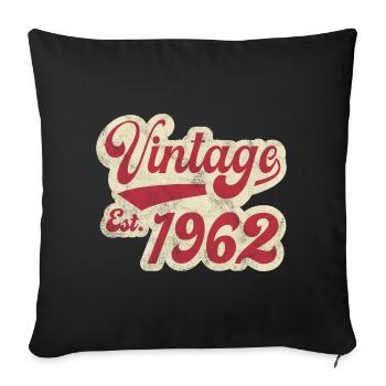 Jahrgang Est 1962 - Sofakissenbezug 45 x 45 cm - Schwarz - Vorne