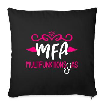 MFA As Medical Assistant - Sofa pillowcase 17,3'' x 17,3'' (45 x 45 cm) - black - Front
