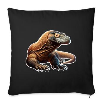 Komodo Dragon - Sofa pillowcase 17,3'' x 17,3'' (45 x 45 cm) - black - Front