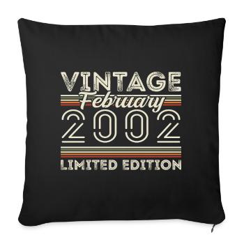 February 2002 Anniversary Gift - February 2002 - Sofa pillowcase 17,3'' x 17,3'' (45 x 45 cm) - black - Front