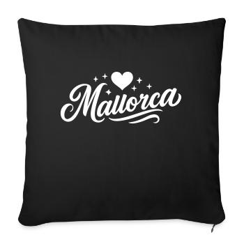 Cœur de Majorque - Housse de coussin décorative 45 x 45 cm - noir - Devant