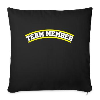 Team Member - Sofa pillowcase 17,3'' x 17,3'' (45 x 45 cm) - black - Front