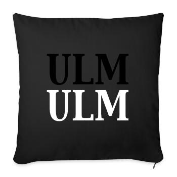 ULM ulm | Germany Württemberg Swabia - Sofa pillowcase 17,3'' x 17,3'' (45 x 45 cm) - black - Front
