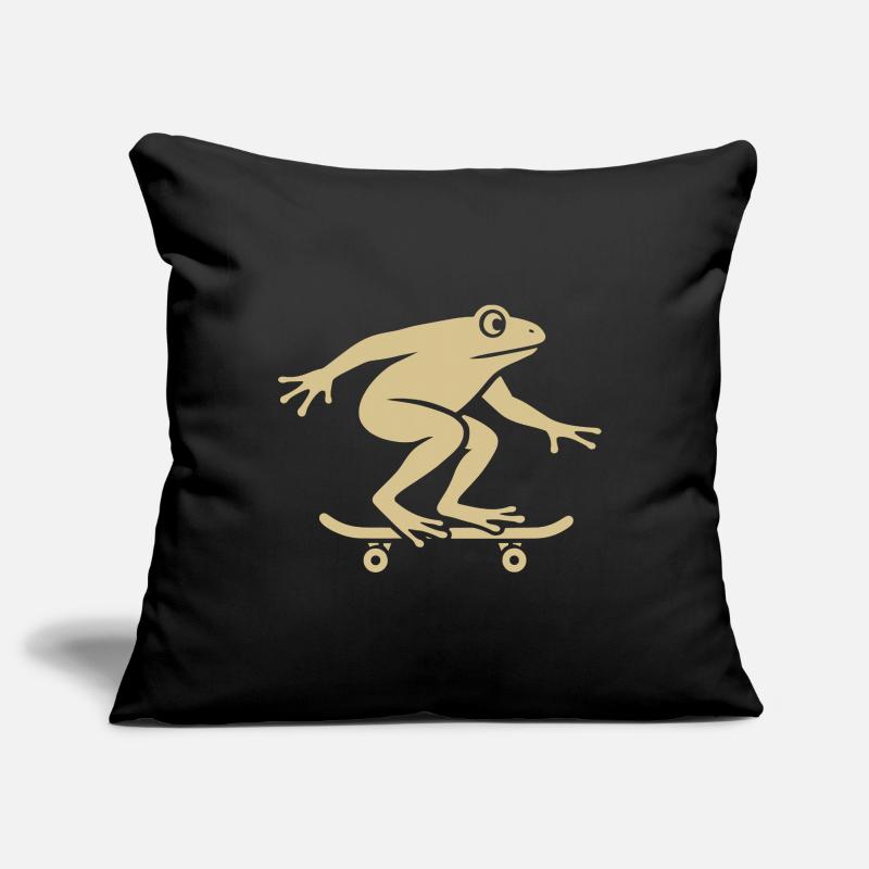 Minimalist Frog Toad Toad Skateboarder Sofa pillowcase 17,3'' x 17,3'' (45 x 45 cm)