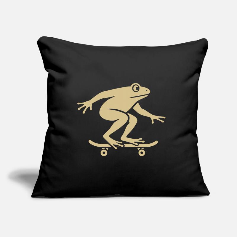 Minimalist Frog Toad Toad Skateboarder Sofa pillowcase 17,3'' x 17,3'' (45 x 45 cm)