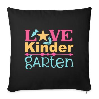 Love Kindergarten - Star and Arrow - Sofa pillowcase 17,3'' x 17,3'' (45 x 45 cm) - black - Front