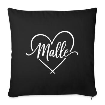 Malle Heart Mallorca - Sofa pillowcase 17,3'' x 17,3'' (45 x 45 cm) - black - Front