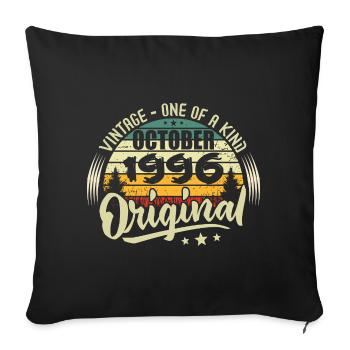 October 1996 Birthday Gift - Sofa pillowcase 17,3'' x 17,3'' (45 x 45 cm) - black - Front