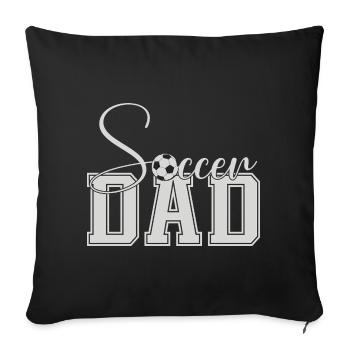 Soccer Dad Varsity Block Text - Sofa pillowcase 17,3'' x 17,3'' (45 x 45 cm) - black - Front