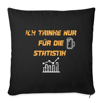 Je ne bois que pour les statistiques - Housse de coussin décorative 45 x 45 cm - noir - Devant